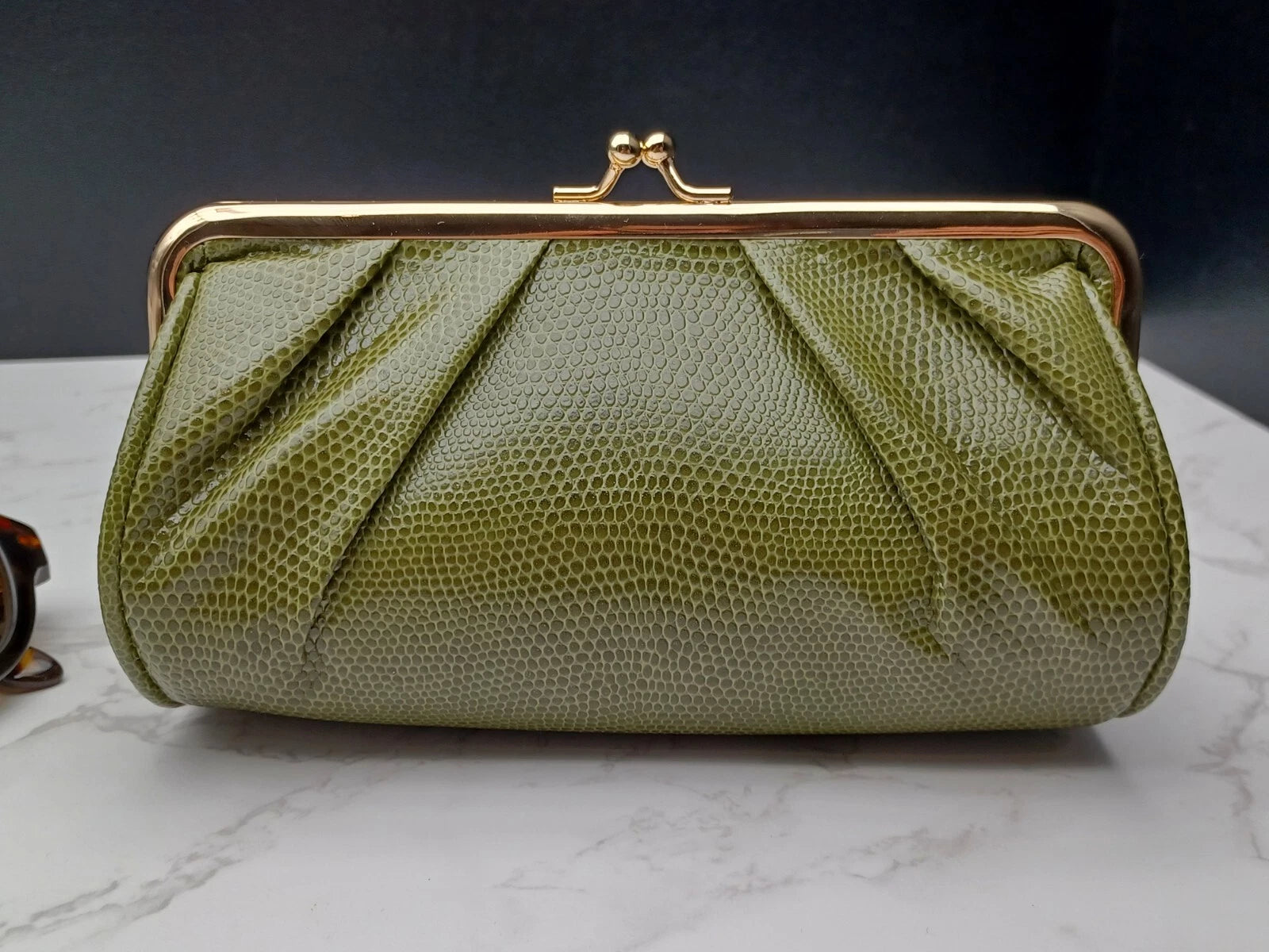 EMMANUELLE KHANH " VINTAGE " EK5051 - Braune Schuppen Sonnenbrille -Neu - Altbestand