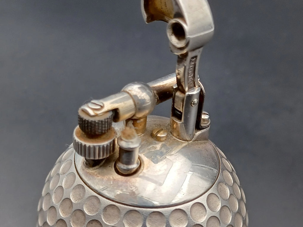 Rare antique Dunhill Golf Ball Petrol Lighter - Sterling Silver 925 - BA08-1495
