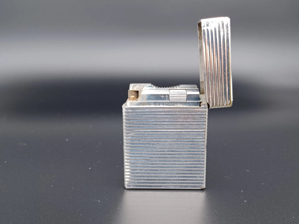 S.T. Dupont Line 1 BR Gasfeuerzeug - L1 BR - versilbert - gewartet - AG04-1583