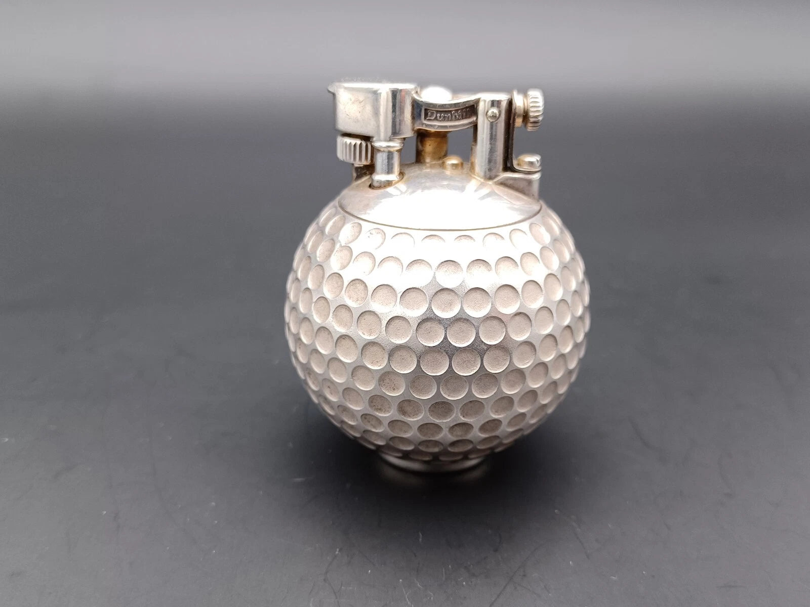 Rare antique Dunhill Golf Ball Petrol Lighter - Sterling Silver 925 - BA08-1495