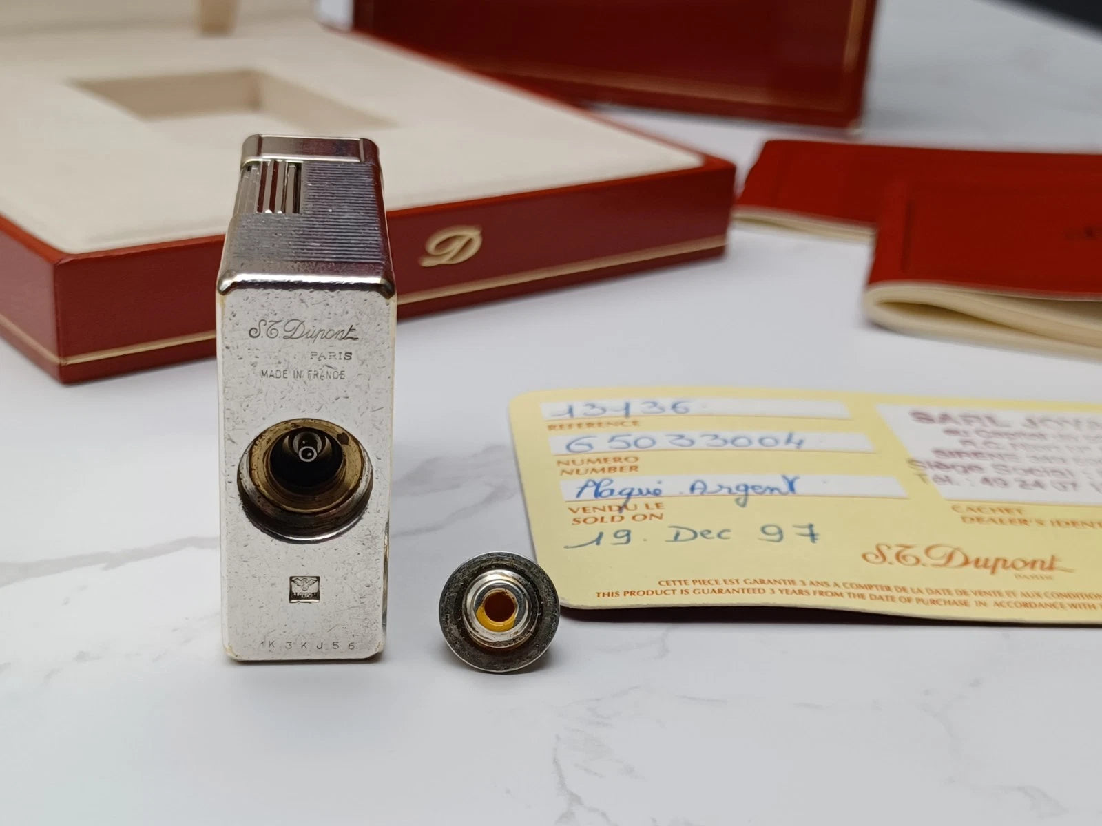 Komplettset S.T. DUPONT L1 BR - Line 1 BR - Versilbert - 1816AD14