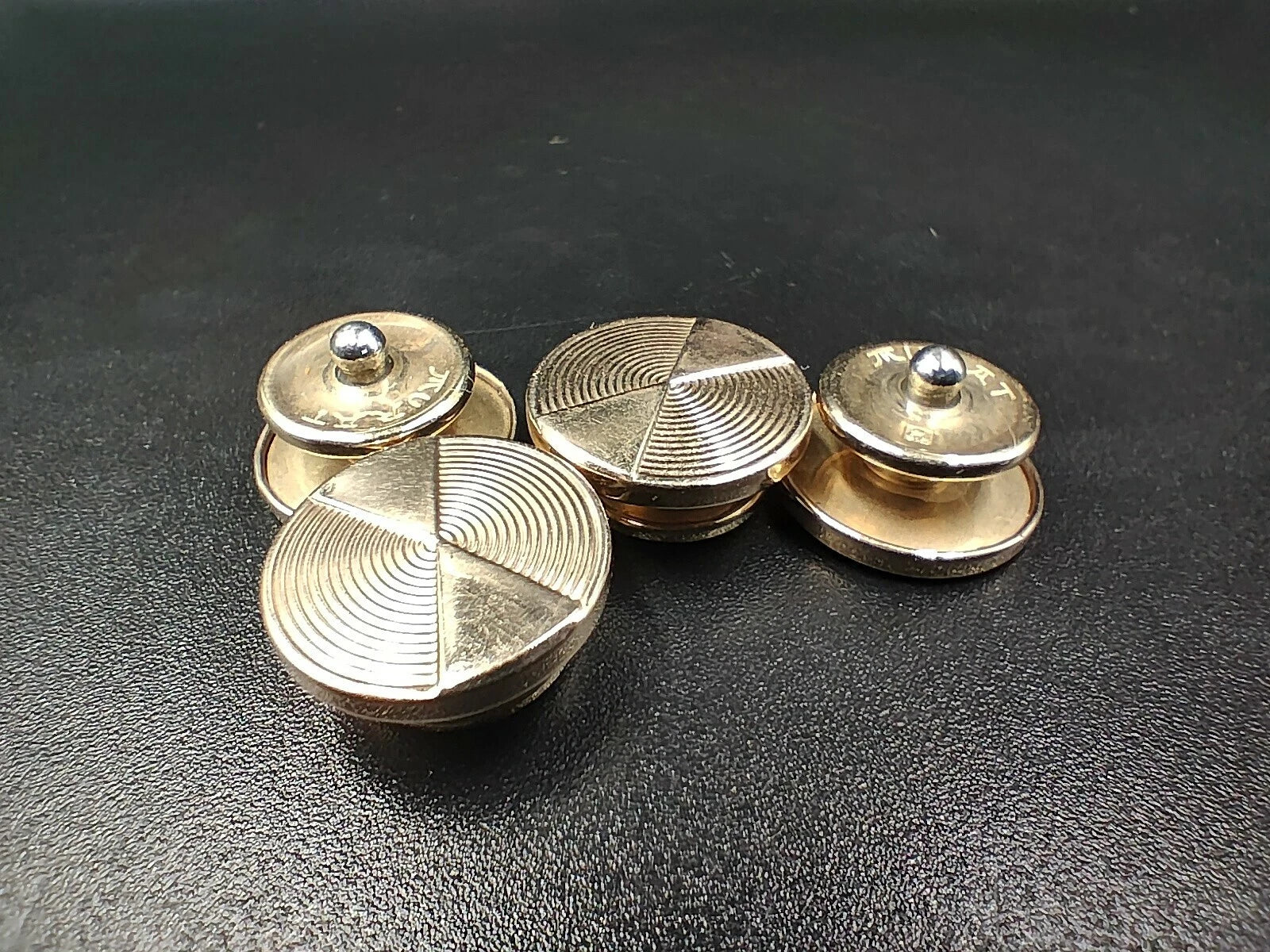 MURAT Clip Cufflinks - Gold Plated - Made In France - Circular Shape 0106ED AH06