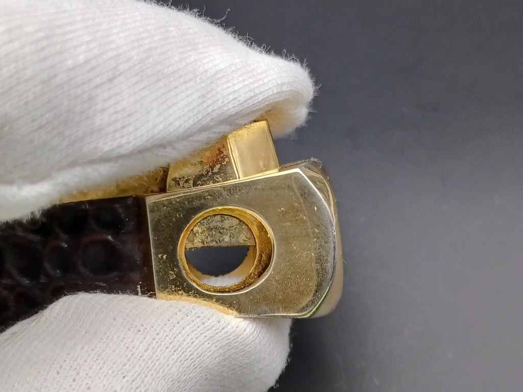 Schöner Solingen Zigarrenschneider - braunes Leder - Made In Germany - AG14-880