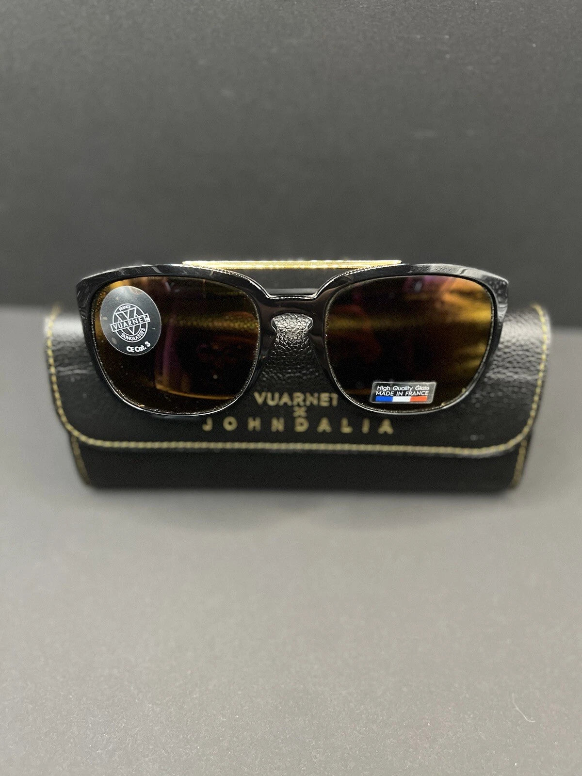 VUARNET Sunglasses - VJ 1404 by John Dalia - T57 - Black - Orange mirror ED