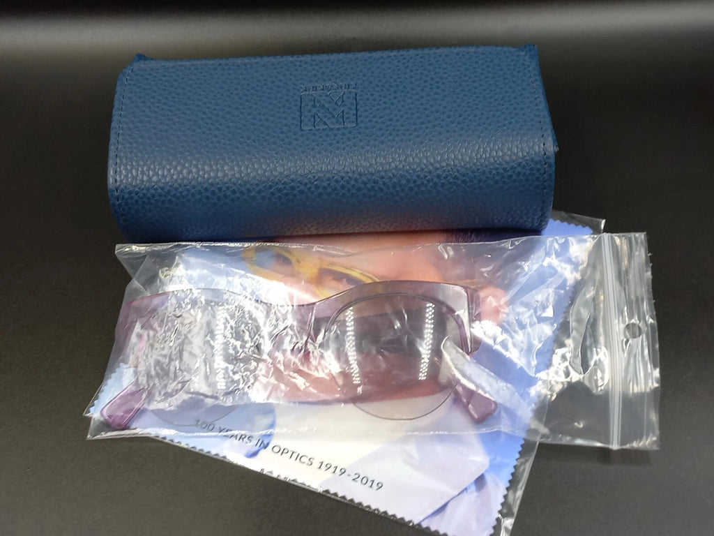 Schöne KIRK & KIRK „Jenny“ Rosa Lila Sonnenbrille – Mit Etui – New Old Stock ED