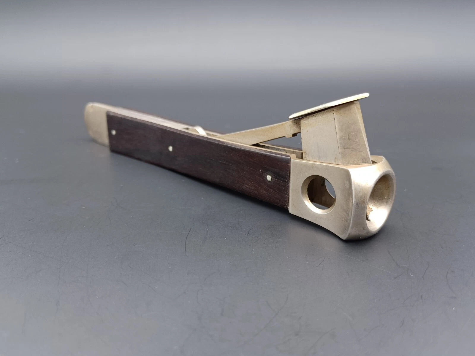Vintage Solingen Cigar Cutter - Wood - Made In Germany - AS02-719