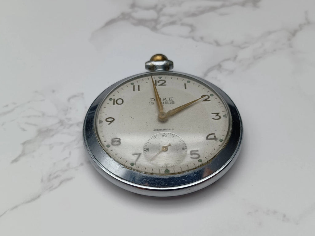 DUKE Taschenuhr - 15 Steine - Edelstahl - Funktionstüchtig - AE05-1673
