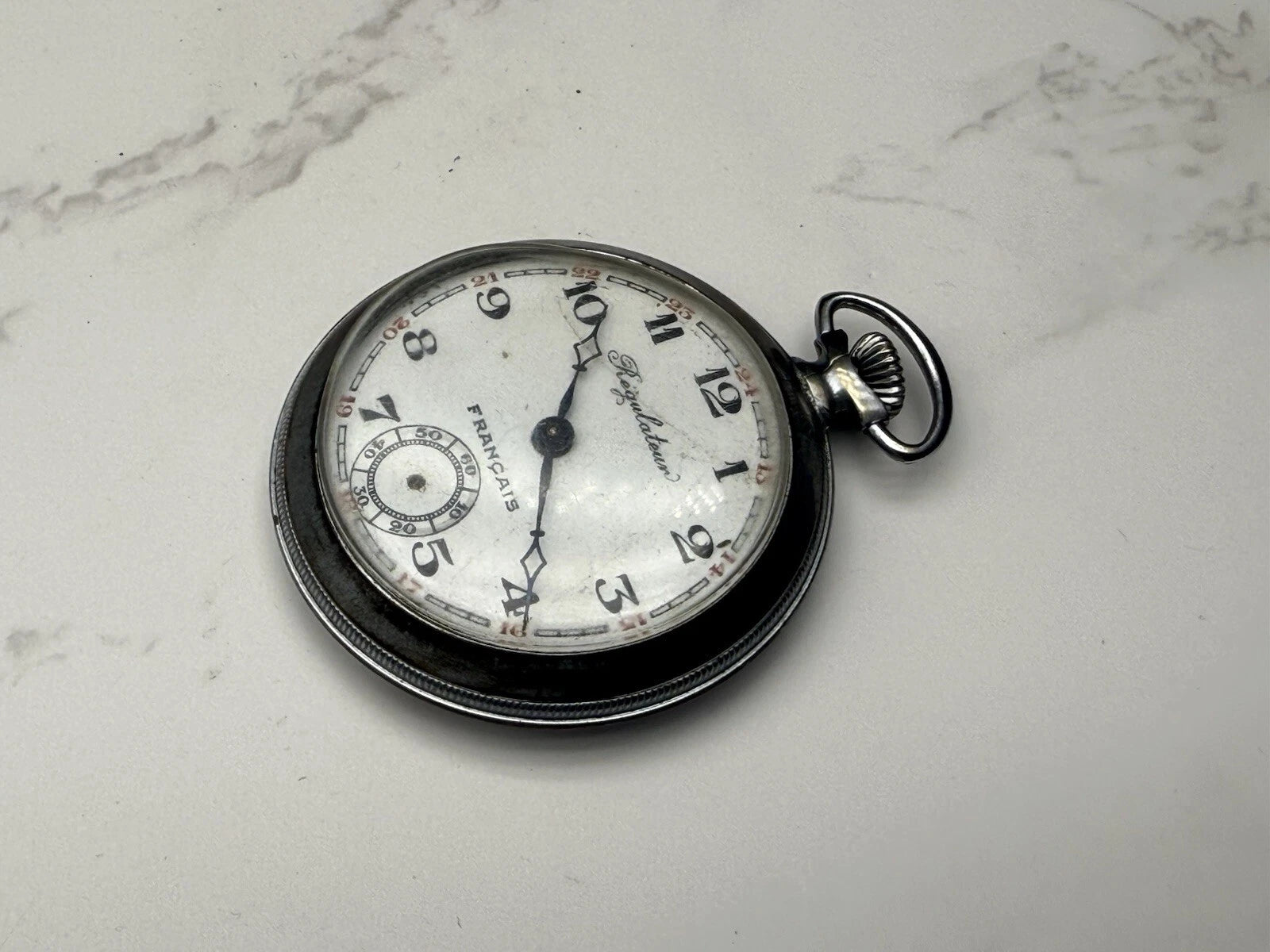 Nice Chronometer Pocket Watch - Steel- Made in France - Does not work -AF08-1675