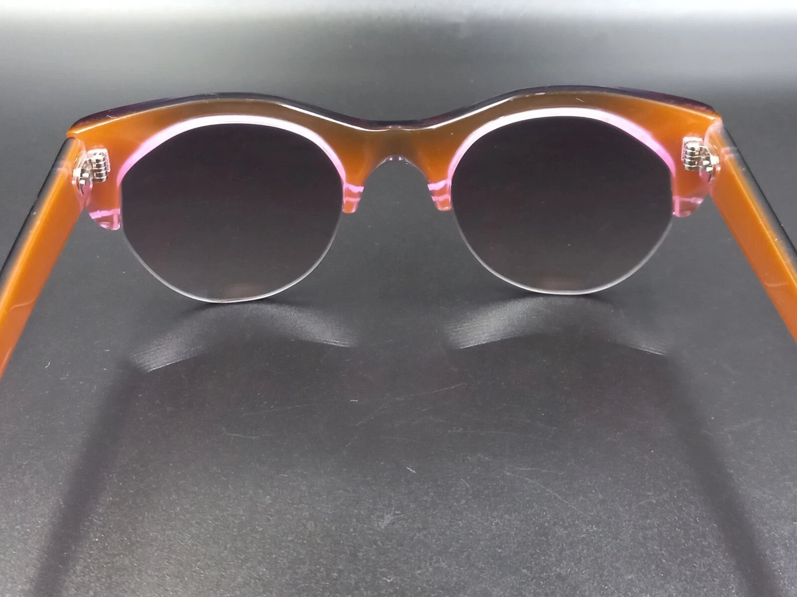 Schöne KIRK & KIRK „Jenny“ Rosa Lila Sonnenbrille – Mit Etui – New Old Stock ED