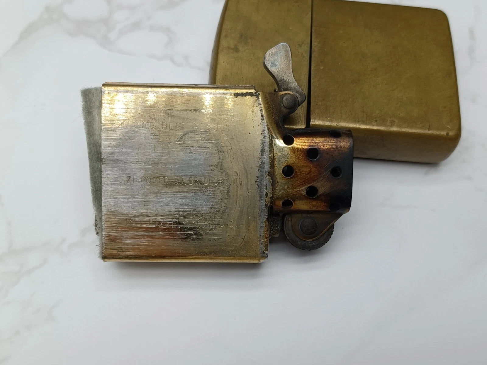 Very Rare BRASS ZIPPO Lighter - 85TH HARLEY DAVIDSON - 1932/1991 - AG08-1595
