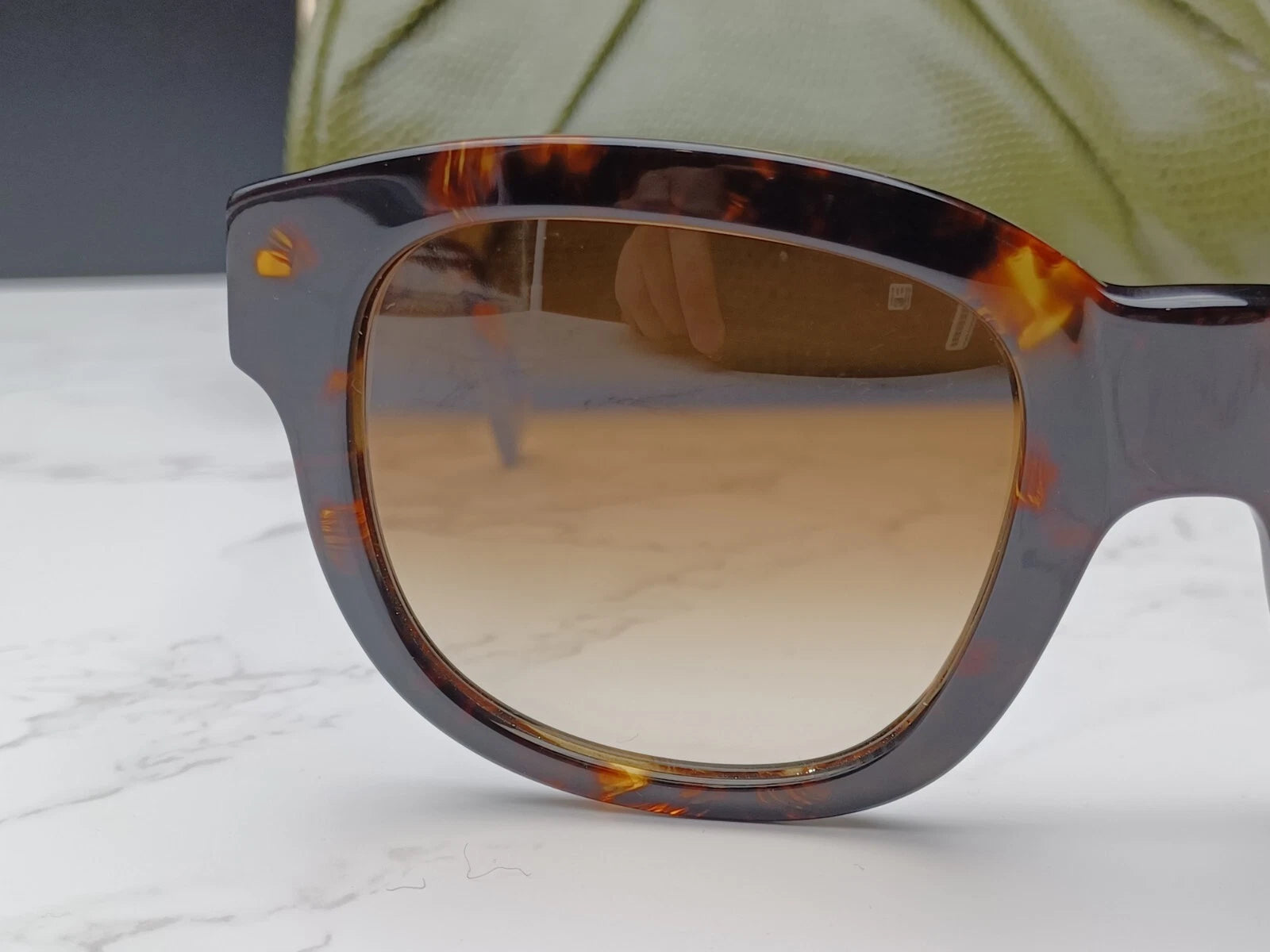 EMMANUELLE KHANH " VINTAGE " EK5051 - Braune Schuppen Sonnenbrille -Neu - Altbestand