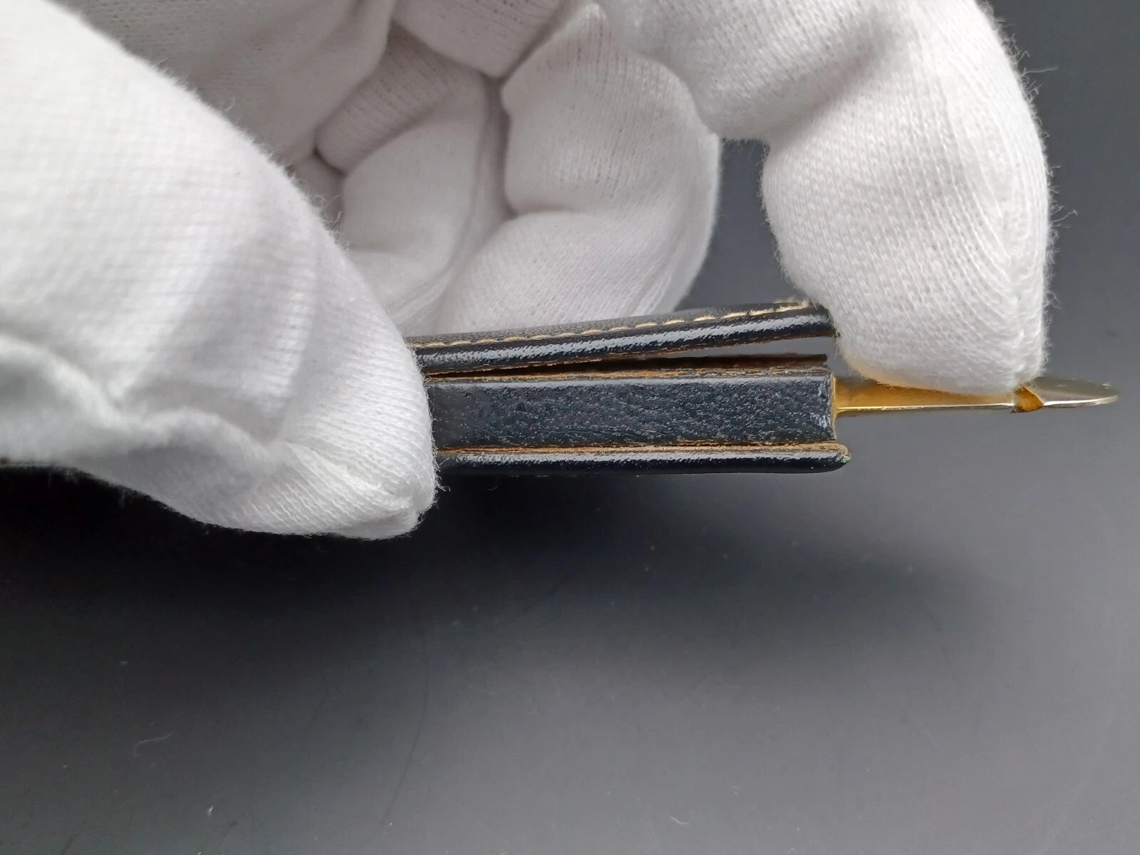 Solingen Cigar Cutter - Black Leather - Made In Germany - AG14-0946