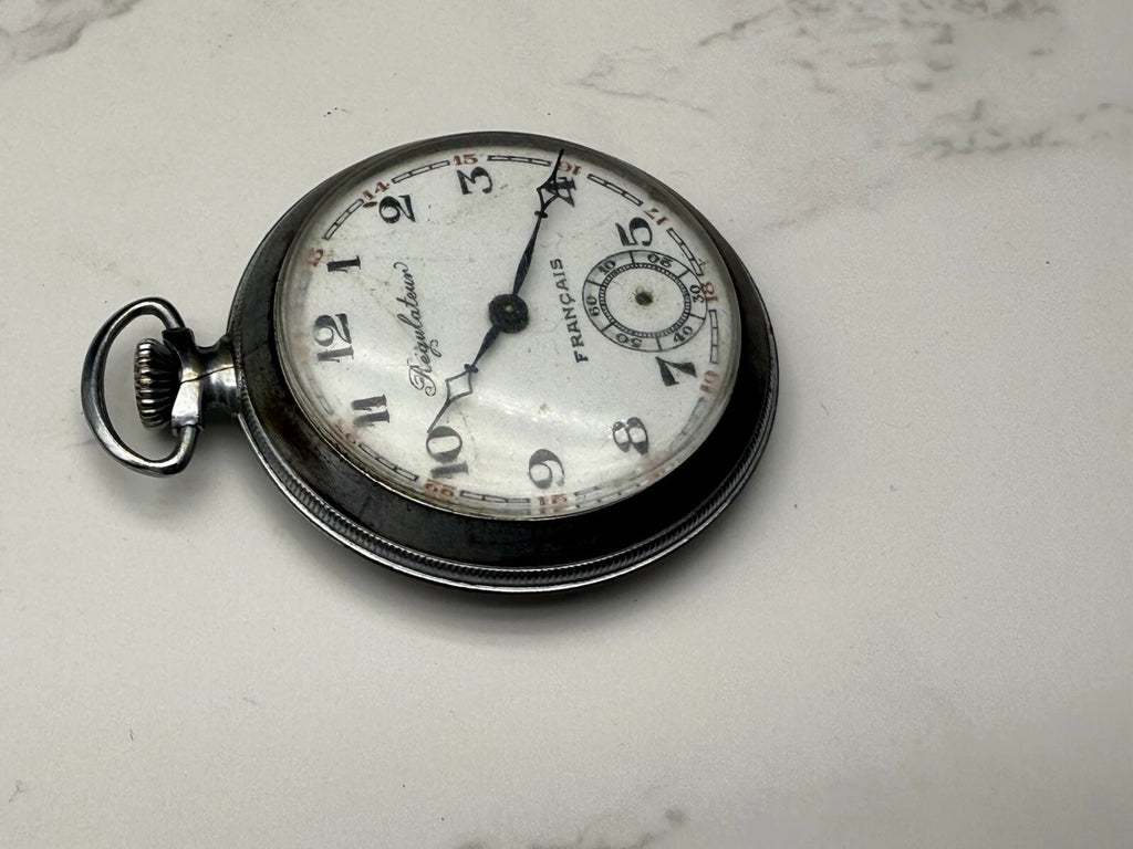 Montre de Gousset Chronomètre Acier Vintage – Made in France – À Restaurer