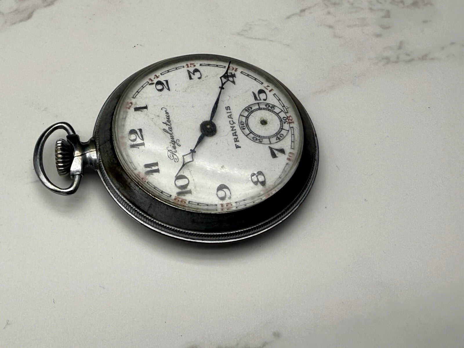 Montre de Gousset Chronomètre Acier Vintage – Made in France – À Restaurer