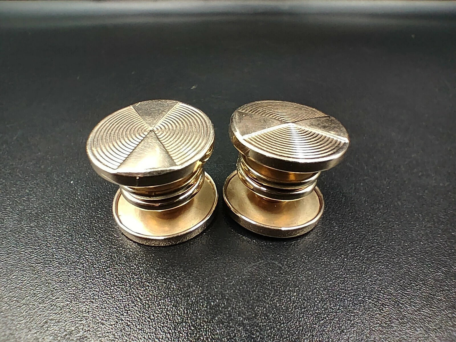 MURAT Clip Cufflinks - Gold Plated - Made In France - Circular Shape 0106ED AH06