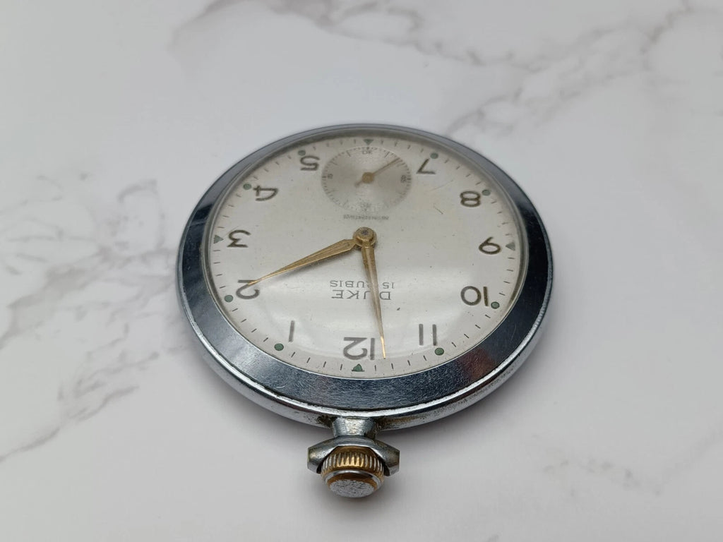 DUKE Taschenuhr - 15 Steine - Edelstahl - Funktionstüchtig - AE05-1673