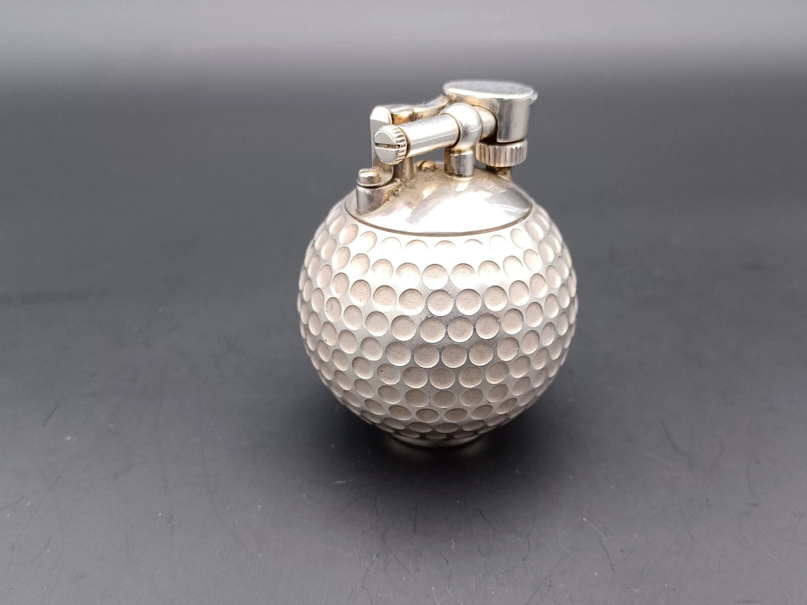 Rare antique Dunhill Golf Ball Petrol Lighter - Sterling Silver 925 - BA08-1495