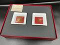 Set aus zwei Cartier Porzellan-Aschenbechern mit Originalverpackung — Gebraucht
