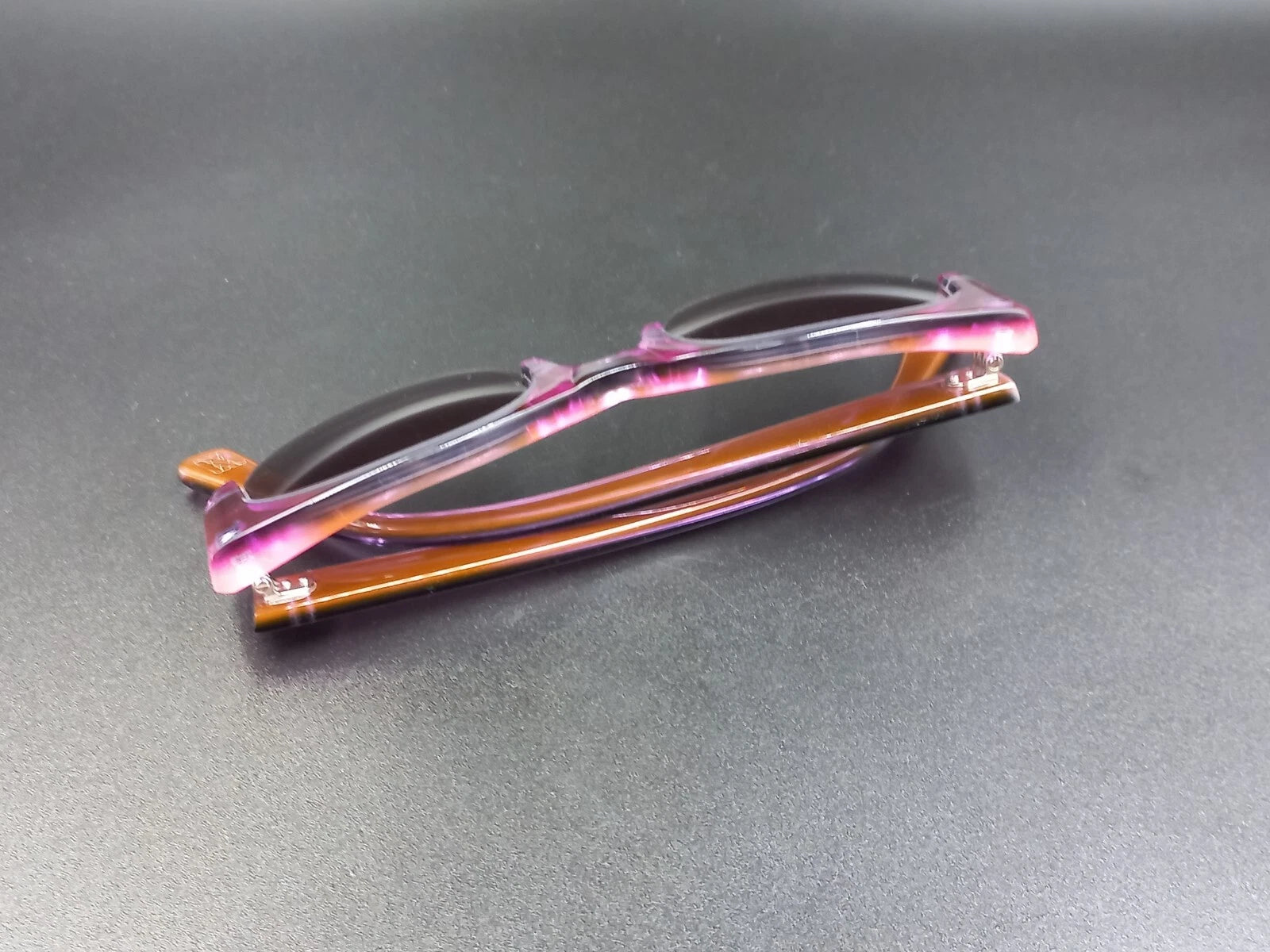 Schöne KIRK & KIRK „Jenny“ Rosa Lila Sonnenbrille – Mit Etui – New Old Stock ED