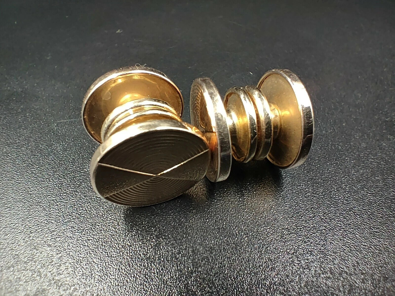 MURAT Clip Cufflinks - Gold Plated - Made In France - Circular Shape 0106ED AH06