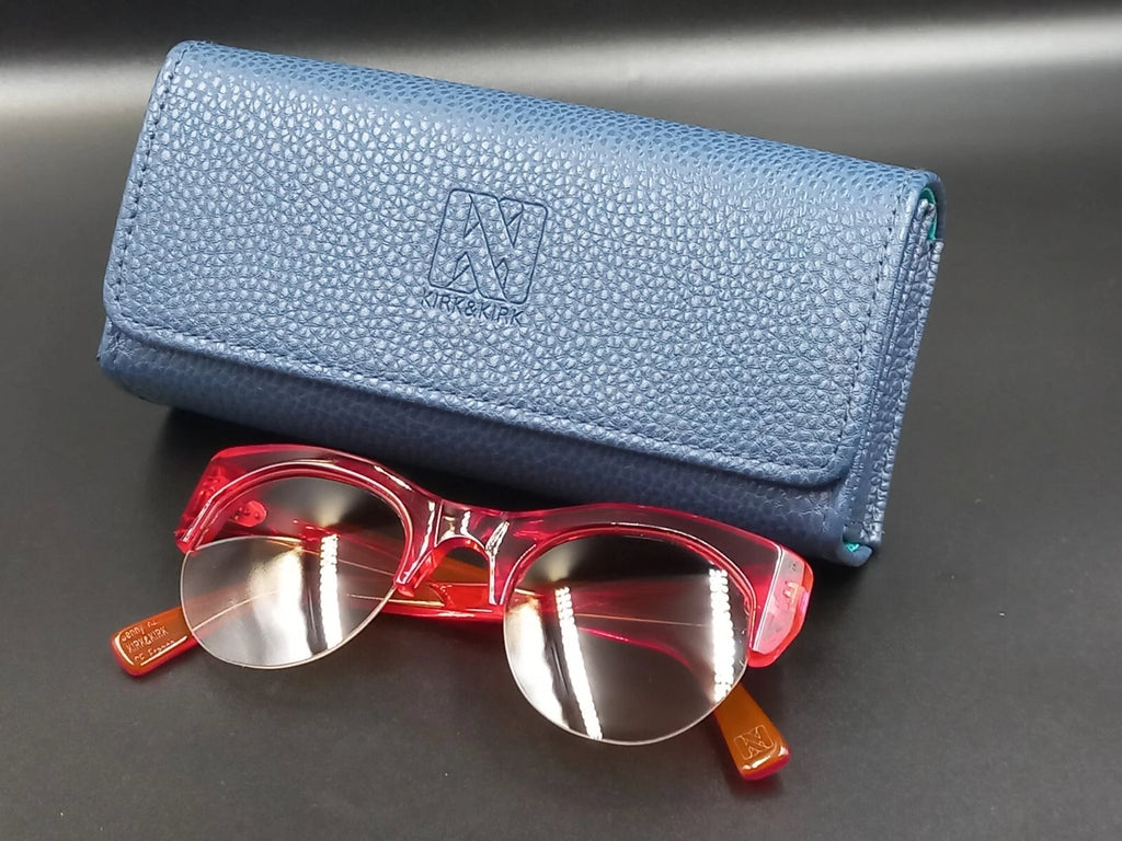 Schöne KIRK & KIRK „Jenny“ rote Sonnenbrille – Mit Etui – Neuwertig aus altem Lagerbestand – OVP