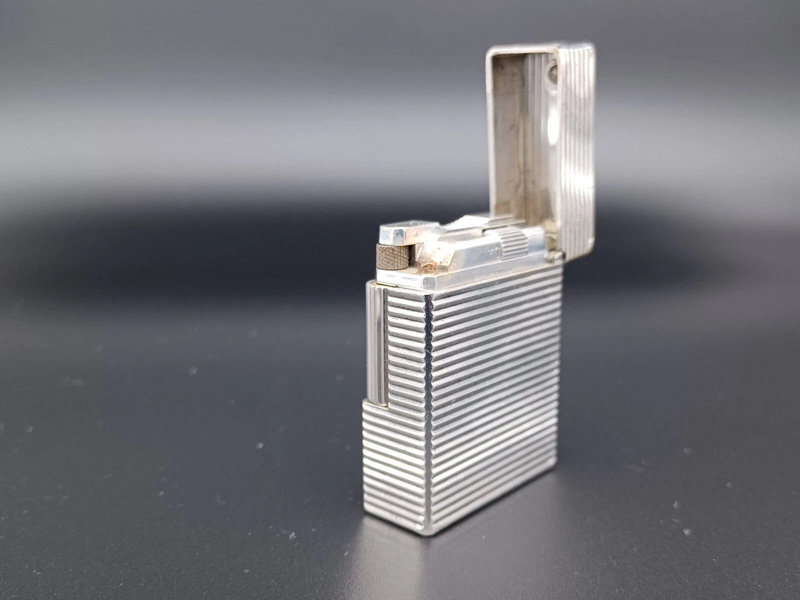 S.T. Dupont Line 1 BR Gasfeuerzeug - L1 BR - versilbert - gewartet - AG04-1583