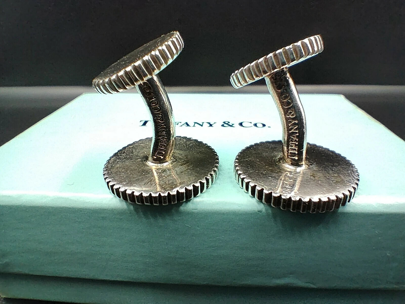 TIFFANY & CO Manschettenknöpfe aus Sterlingsilber - Zeremonie - Hergestellt in den USA - 0148CO AH06