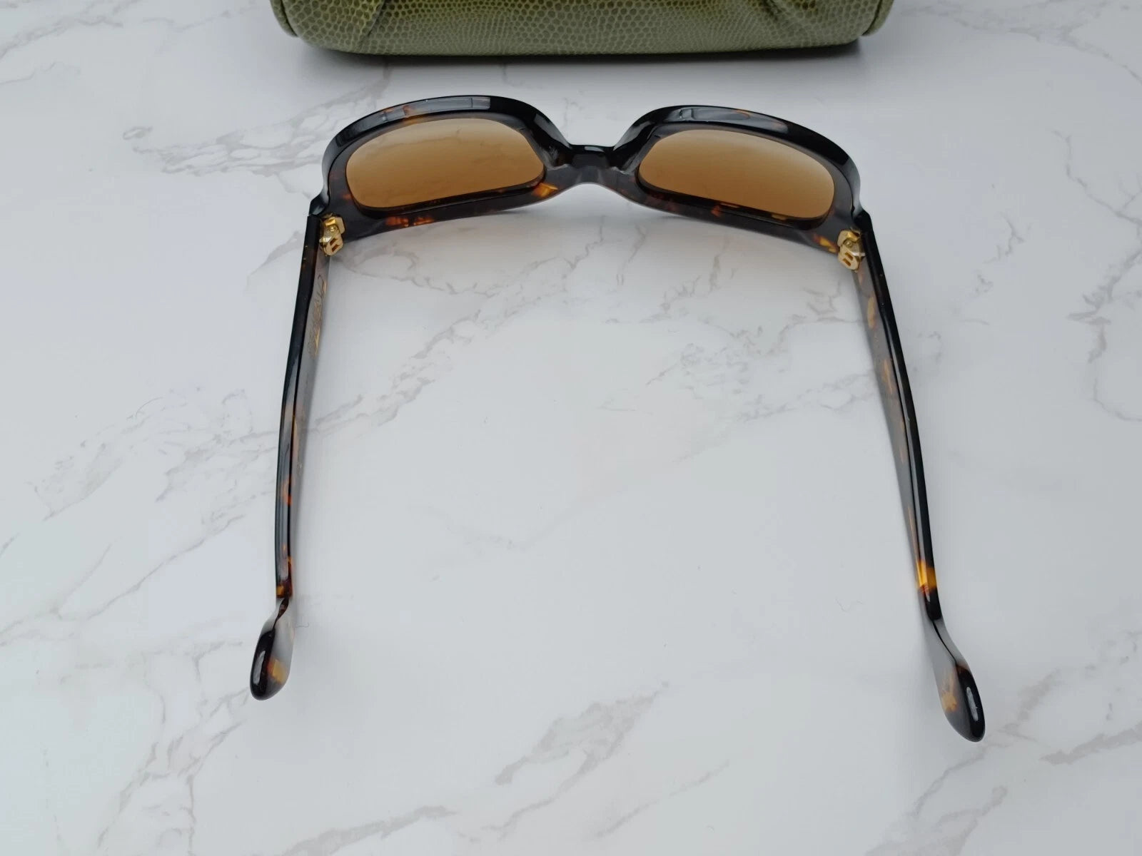 EMMANUELLE KHANH " VINTAGE " EK5051 - Braune Schuppen Sonnenbrille -Neu - Altbestand