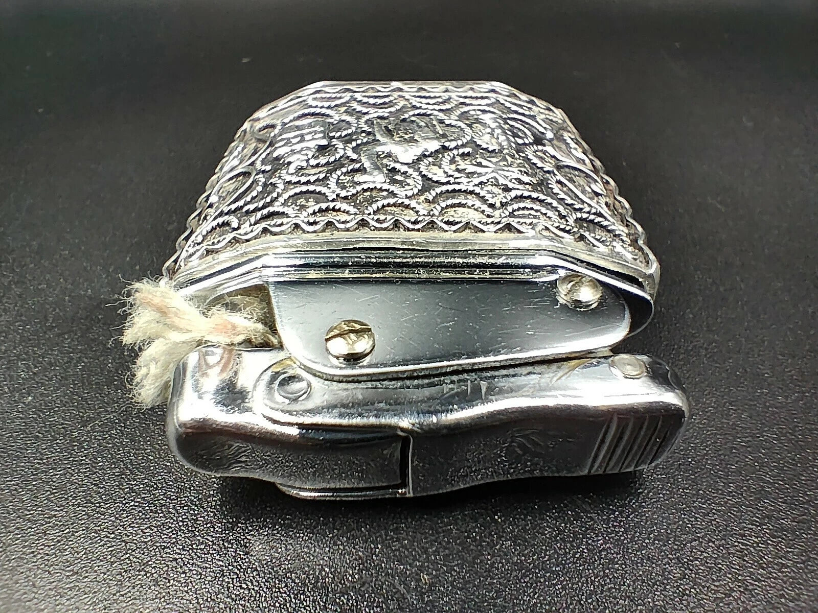 Nova - Antikes französisches Feuerzeug aus Sterlingsilber - Hergestellt in Frankreich - Punzen - ED10