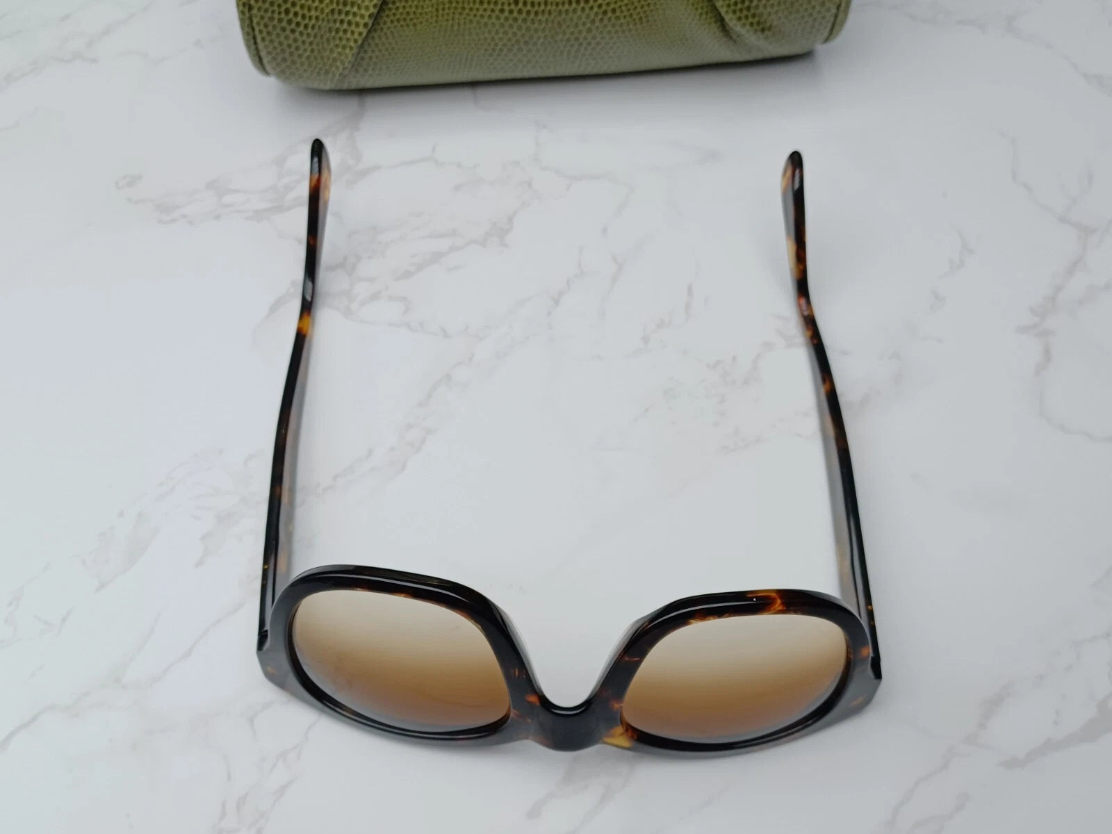 EMMANUELLE KHANH " VINTAGE " EK5051 - Braune Schuppen Sonnenbrille -Neu - Altbestand