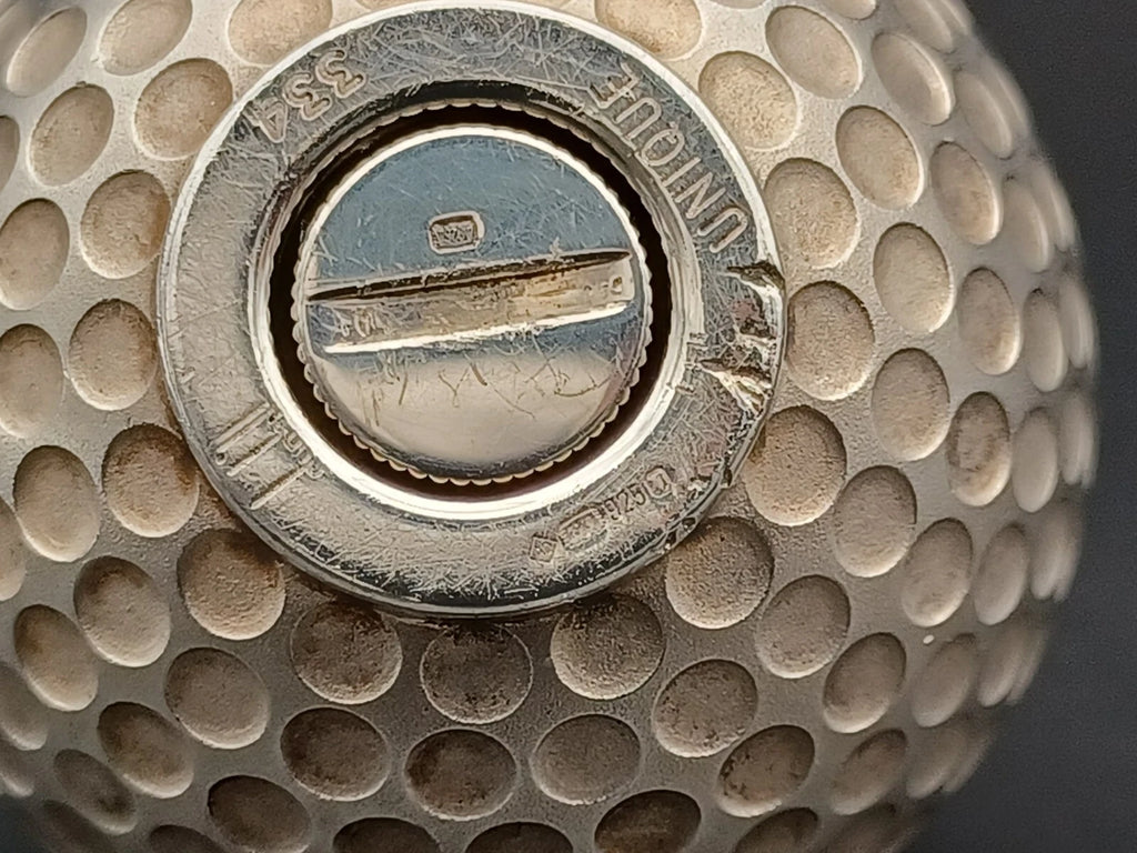 Rare antique Dunhill Golf Ball Petrol Lighter - Sterling Silver 925 - BA08-1495