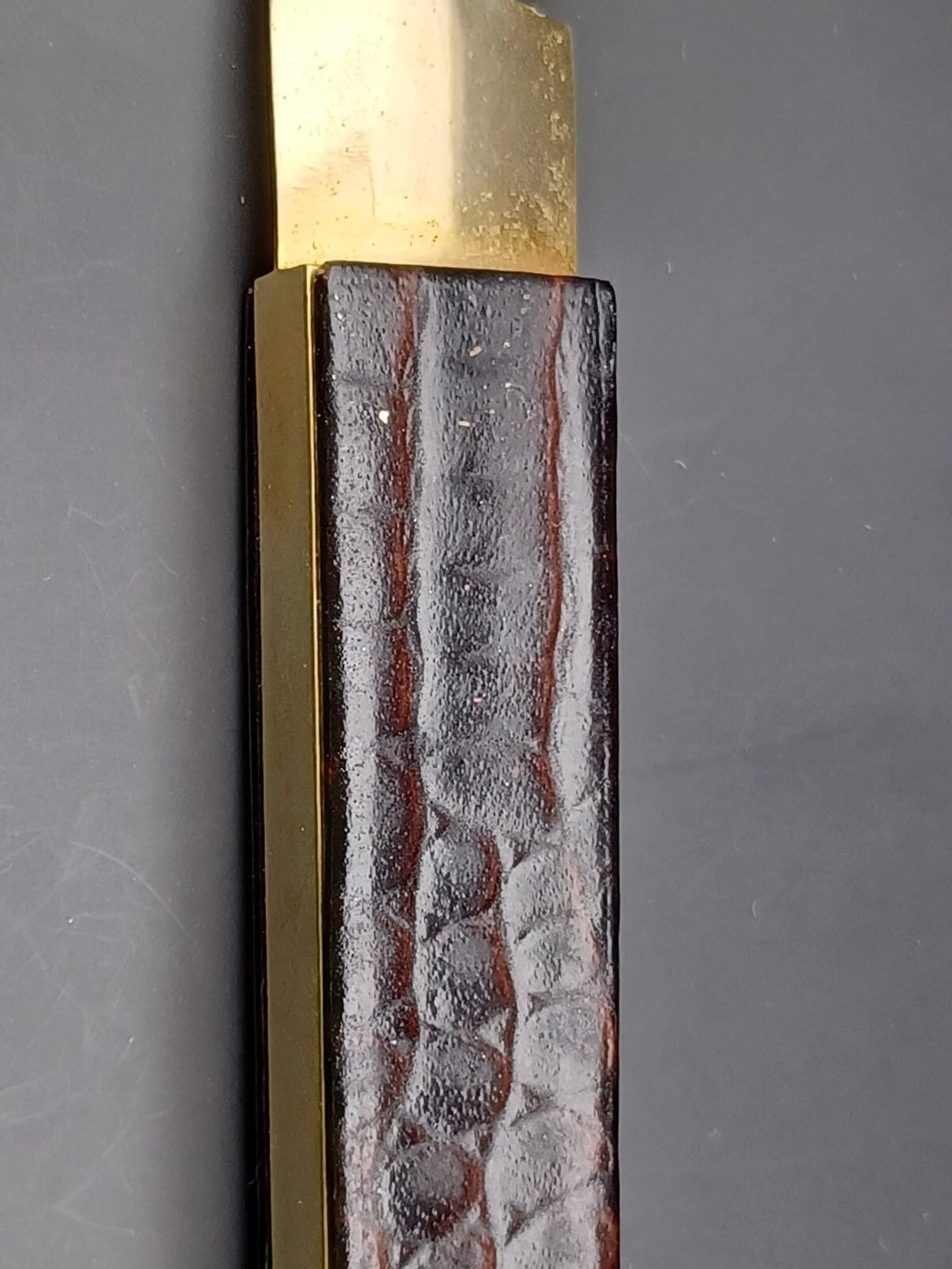 Schöner Solingen Zigarrenschneider - braunes Leder - Made In Germany - AG14-880