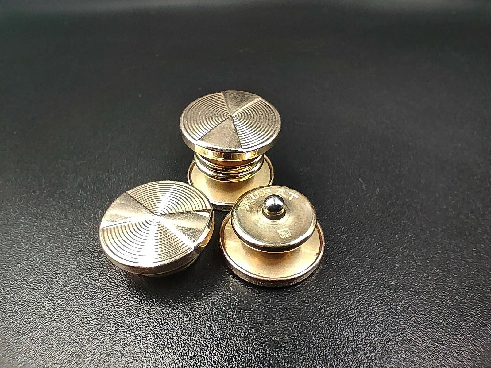 MURAT Clip Cufflinks - Gold Plated - Made In France - Circular Shape 0106ED AH06