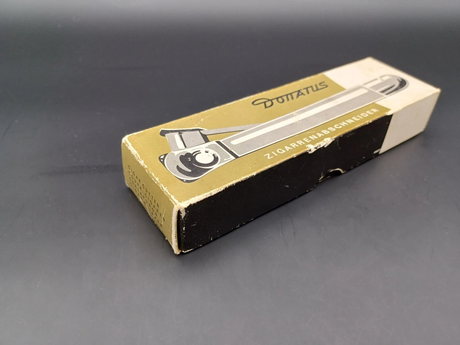 Solingen Zigarrenschneider mit Etui - Schwarzes Leder - Made in Germany - BB15-0945