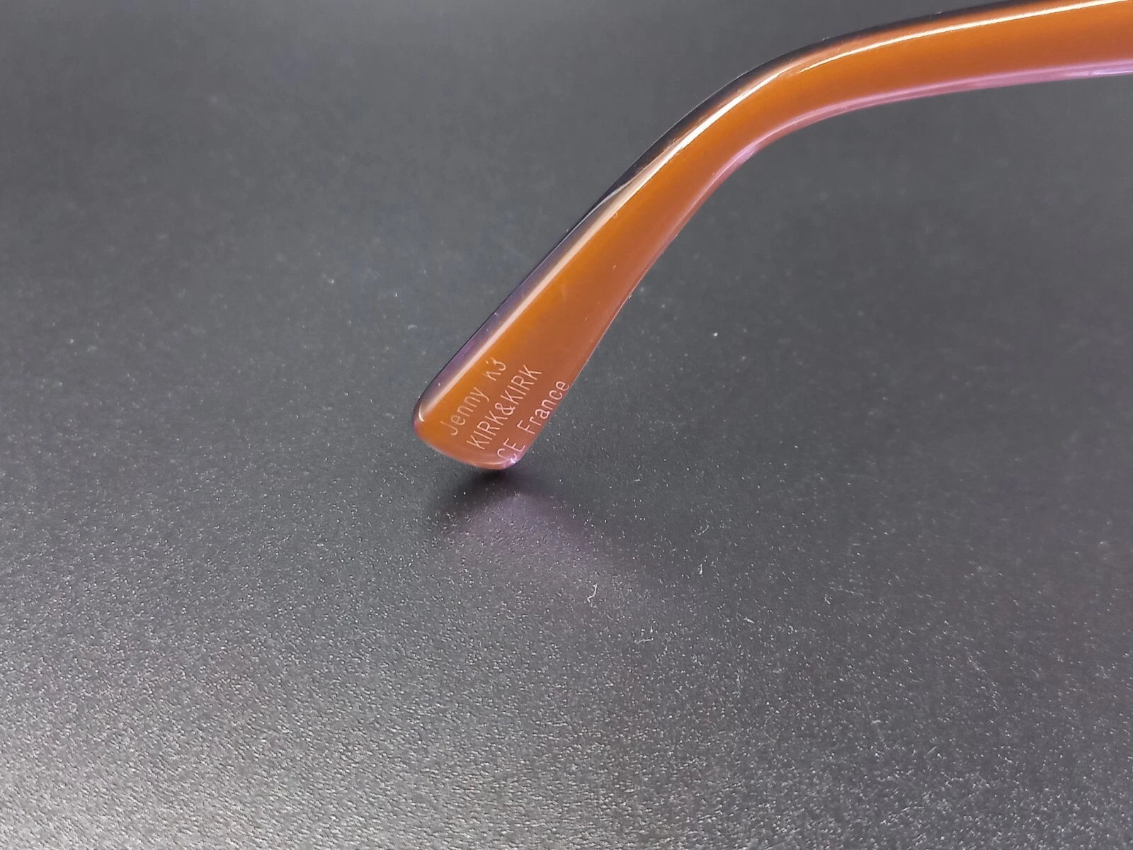 Schöne KIRK & KIRK „Jenny“ Rosa Lila Sonnenbrille – Mit Etui – New Old Stock ED