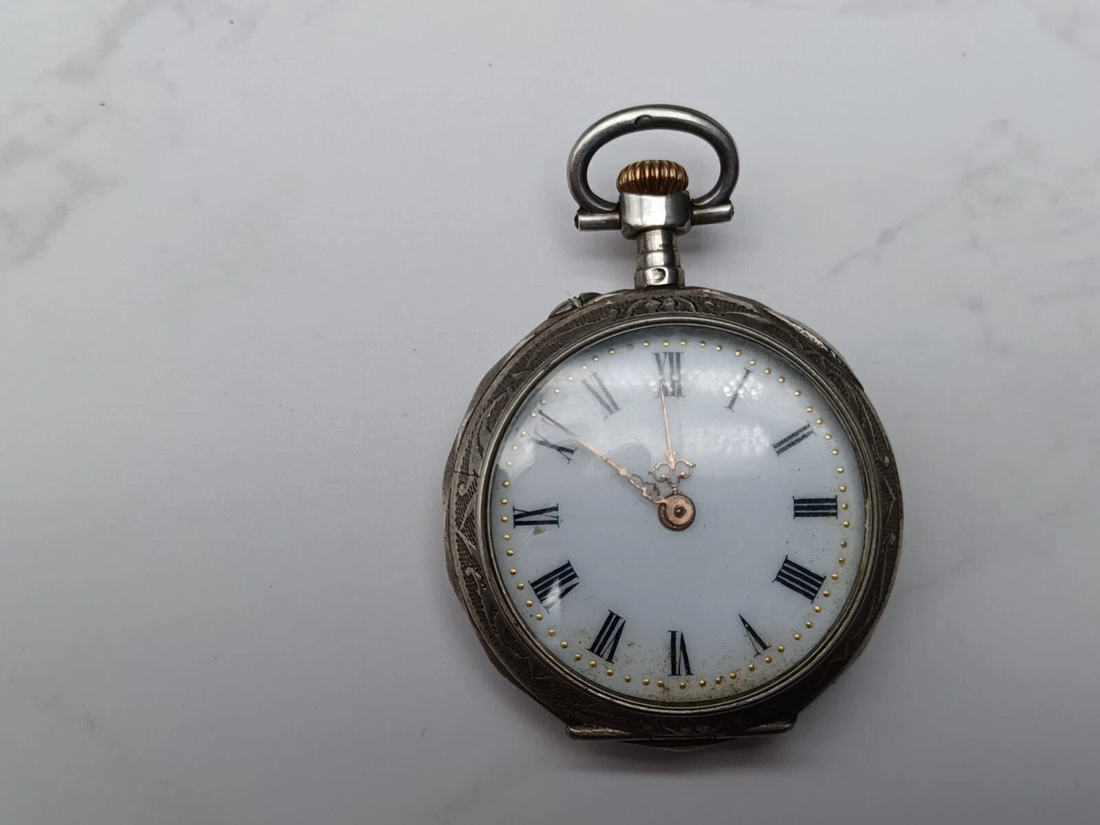 Montre de Gousset Ancienne Argent Massif Plaqué Or