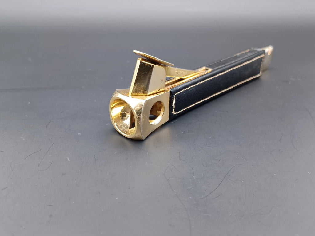 Solingen Cigar Cutter - Black Leather - Made In Germany - AG14-0946