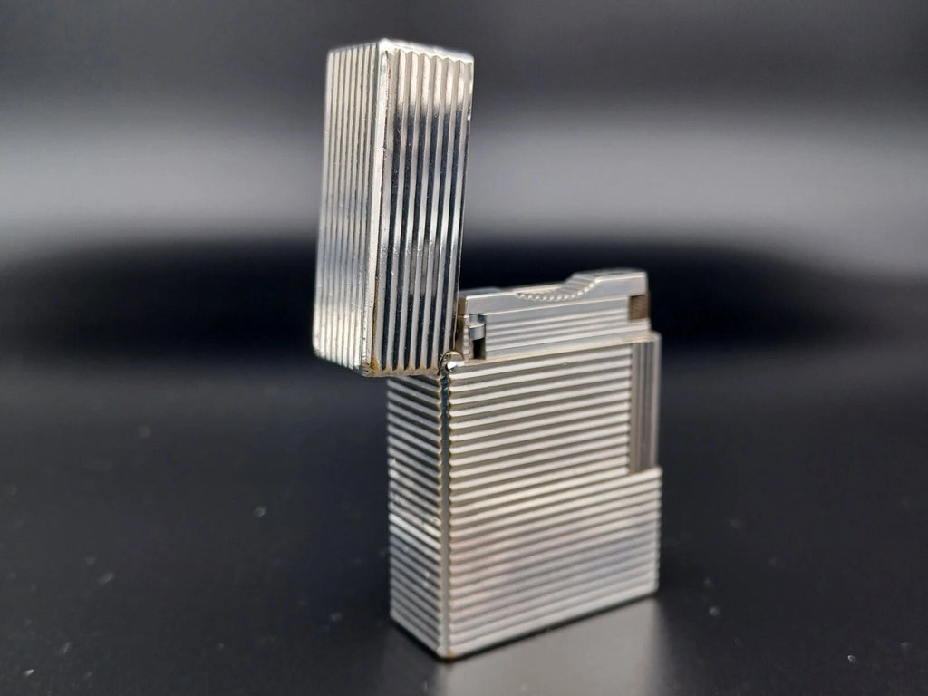 S.T. Dupont Line 1 BR Gasfeuerzeug - L1 BR - versilbert - gewartet - AG04-1583