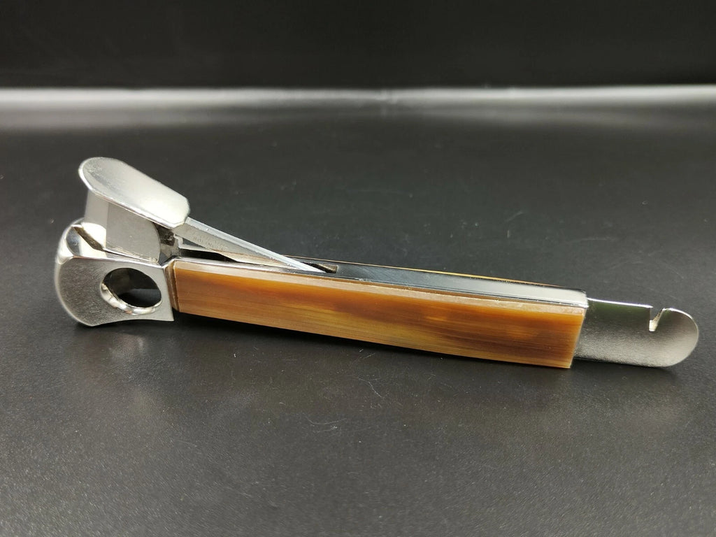 Schöner SOLINGEN "Donatus" DBGM - Zigarrenschneider - braunes Bakelit - 0647CO AM12