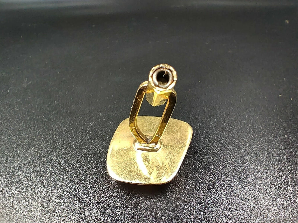 Schöne Manschettenknöpfe – Metall Gold & Grau Glas – Vintage Manschettenknöpfe – 0104ED – AH06