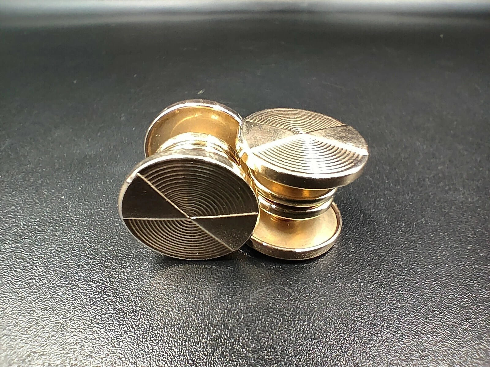 MURAT Clip Cufflinks - Gold Plated - Made In France - Circular Shape 0106ED AH06