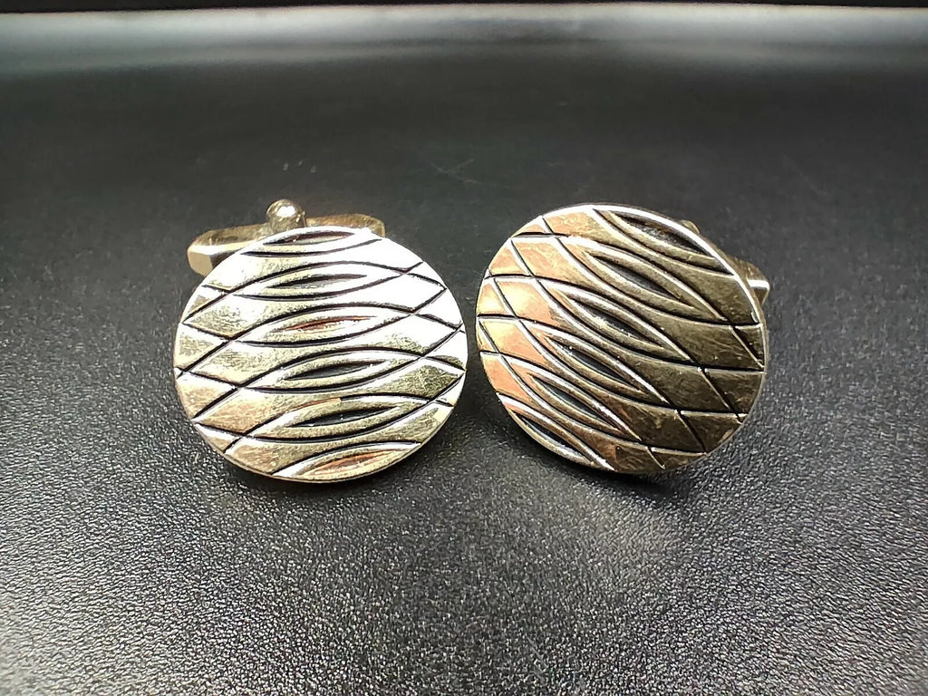 Boutons de Manchette Dorés Vintage Cérémonie – 1980s