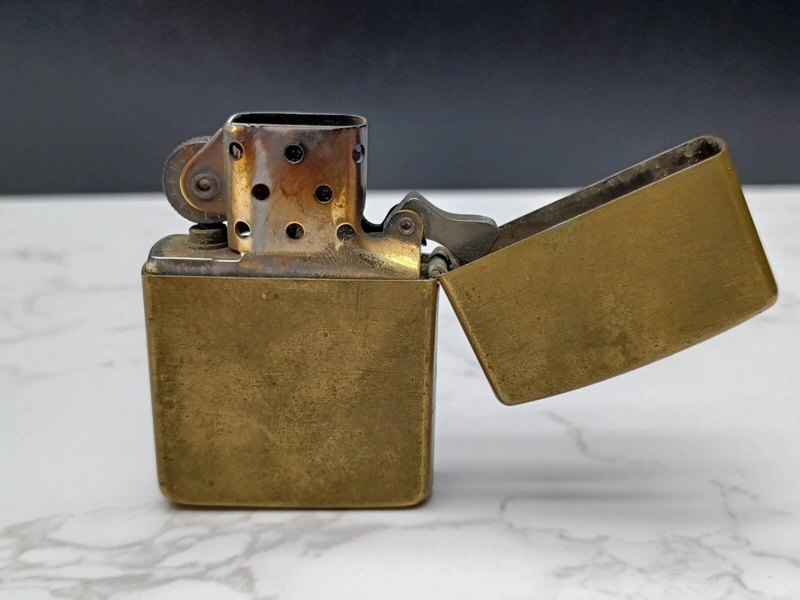 Very Rare BRASS ZIPPO Lighter - 85TH HARLEY DAVIDSON - 1932/1991 - AG08-1595