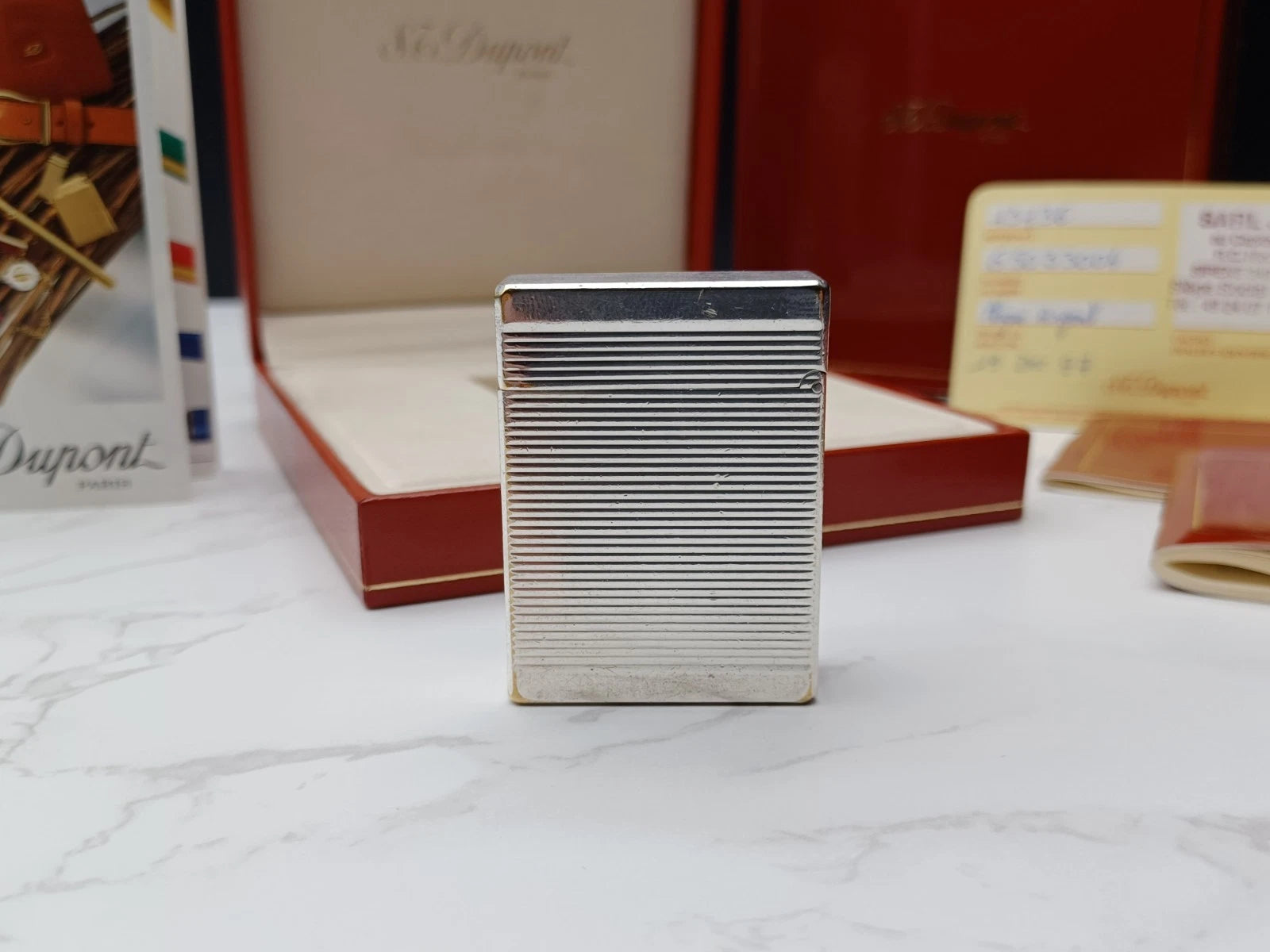 Komplettset S.T. DUPONT L1 BR - Line 1 BR - Versilbert - 1816AD14