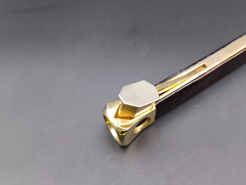 Schöner Solingen Zigarrenschneider - braunes Leder - Made In Germany - AG14-880