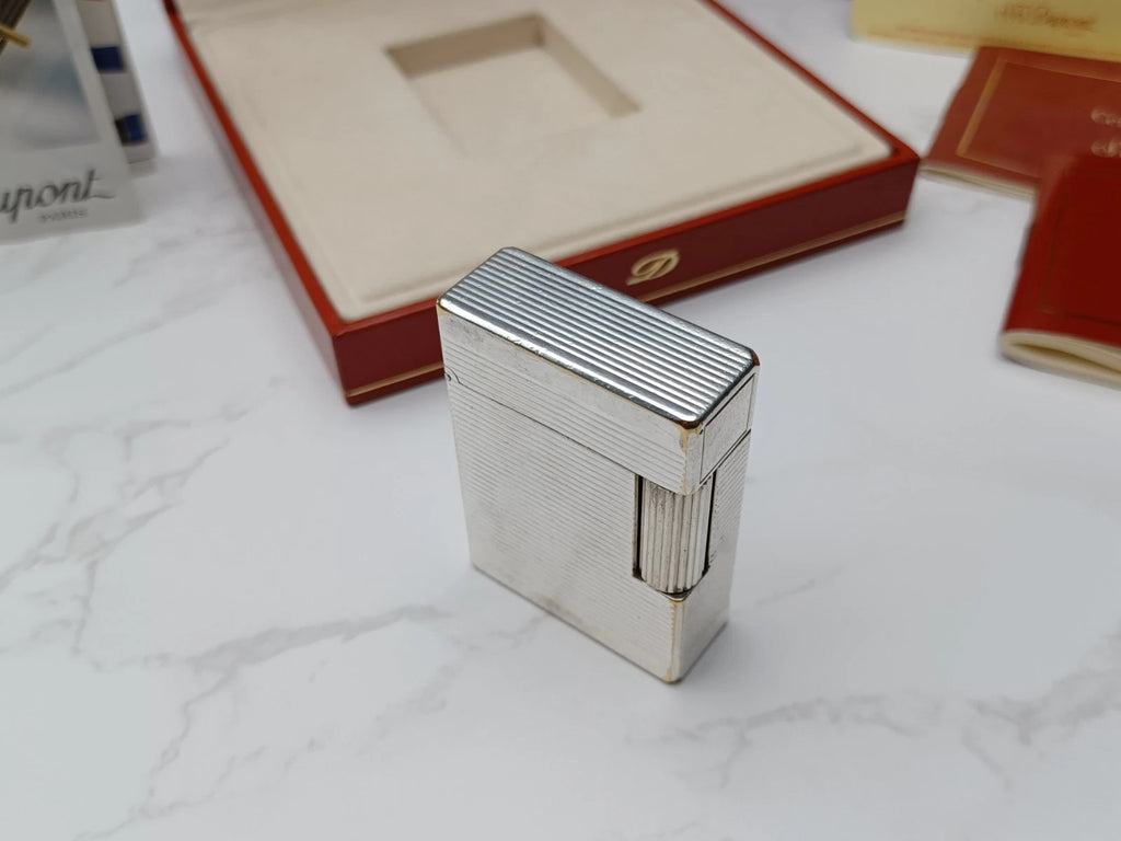 Komplettset S.T. DUPONT L1 BR - Line 1 BR - Versilbert - 1816AD14