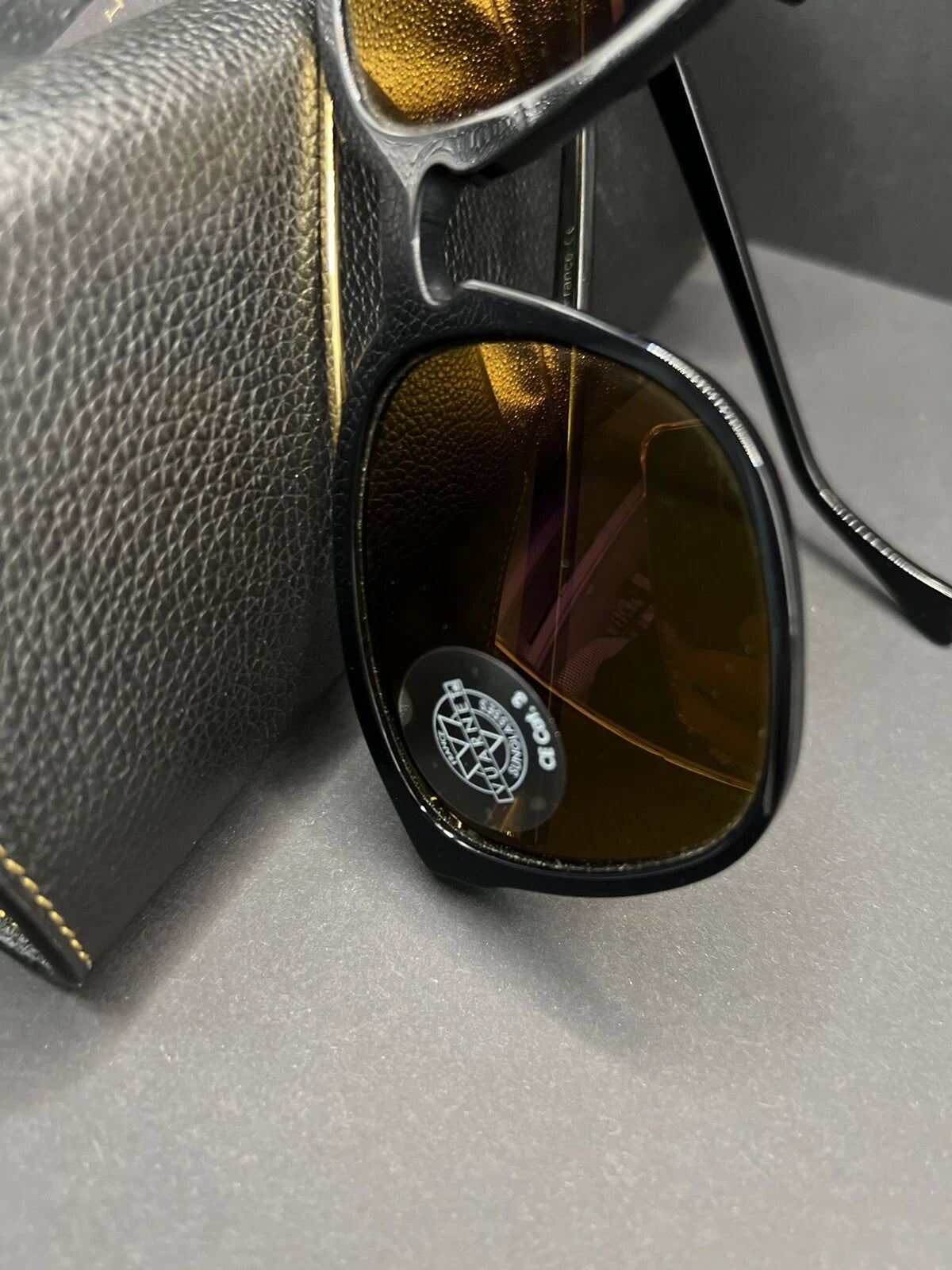 VUARNET Sonnenbrille - VJ 1404 von John Dalia - T57 - Schwarz - Orangefarben verspiegelt ED