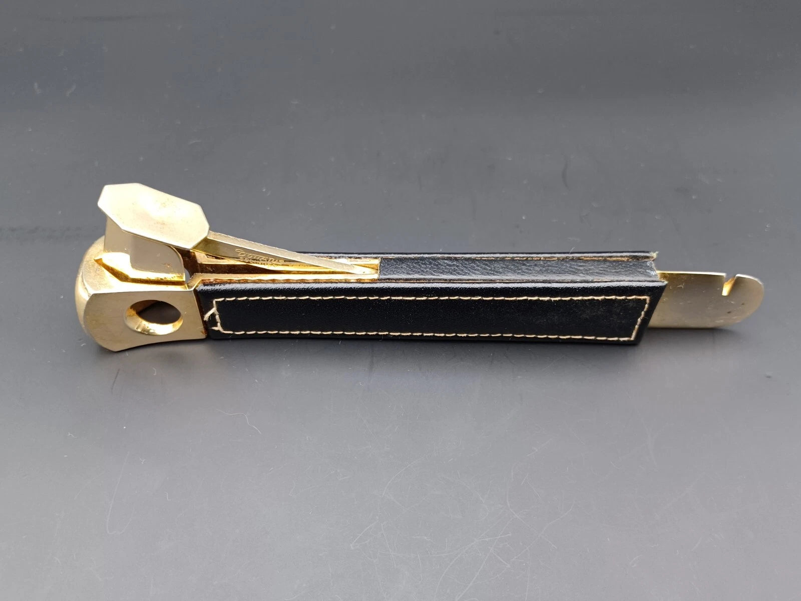 Solingen Cigar Cutter - Black Leather - Made In Germany - AG14-0946