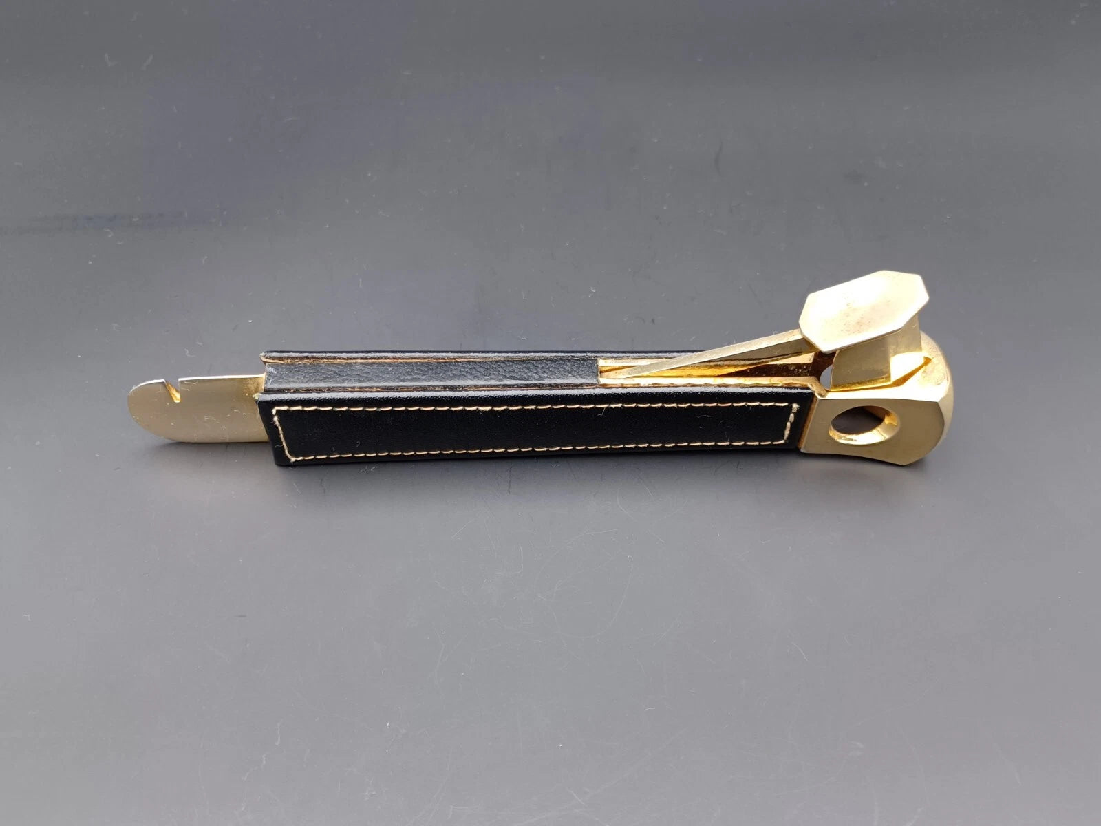 Solingen Cigar Cutter - Black Leather - Made In Germany - AG14-0946