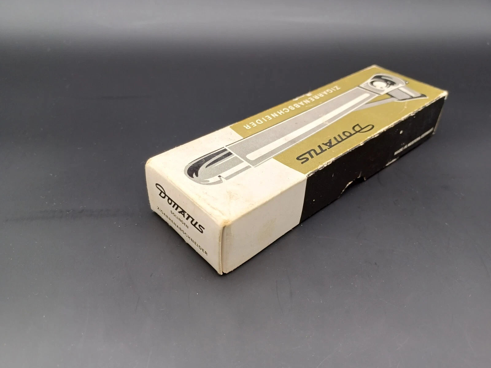 Solingen Zigarrenschneider mit Etui - Schwarzes Leder - Made in Germany - BB15-0945